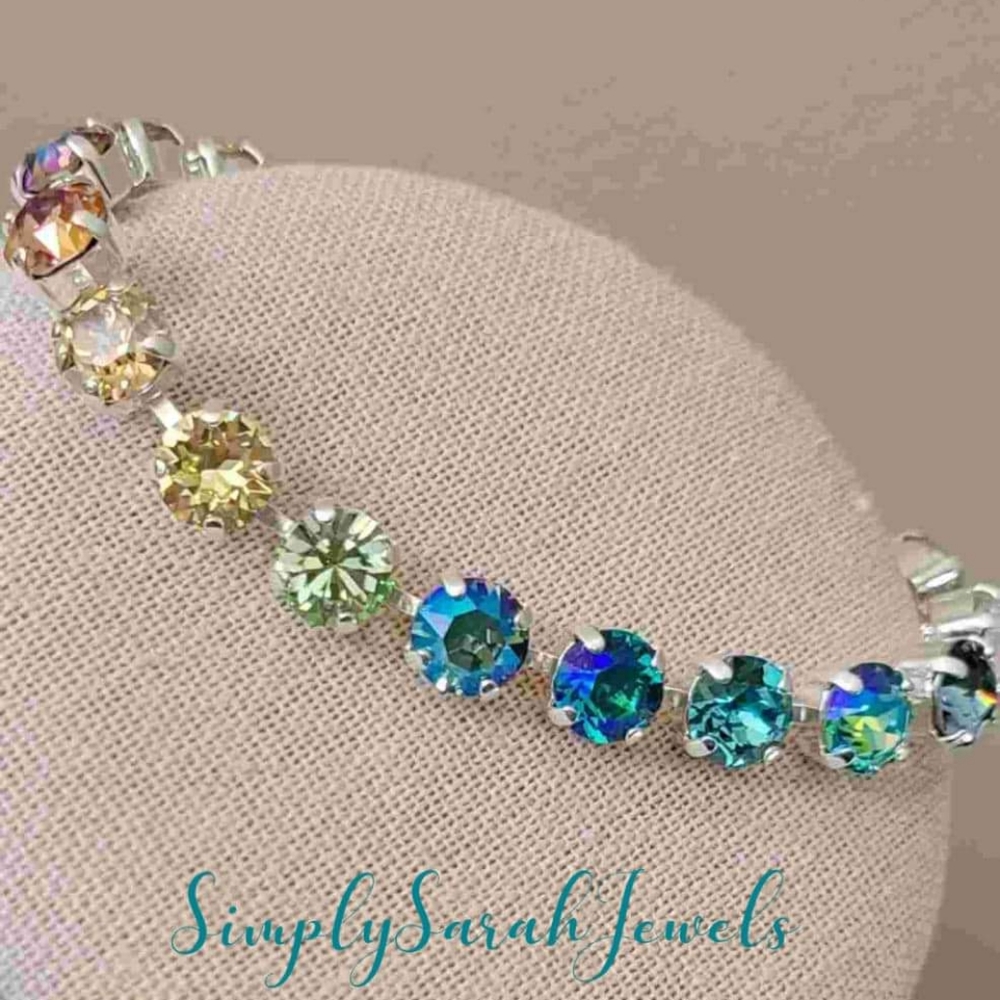 Austrian Crystal Tennis Bracelet in Silver